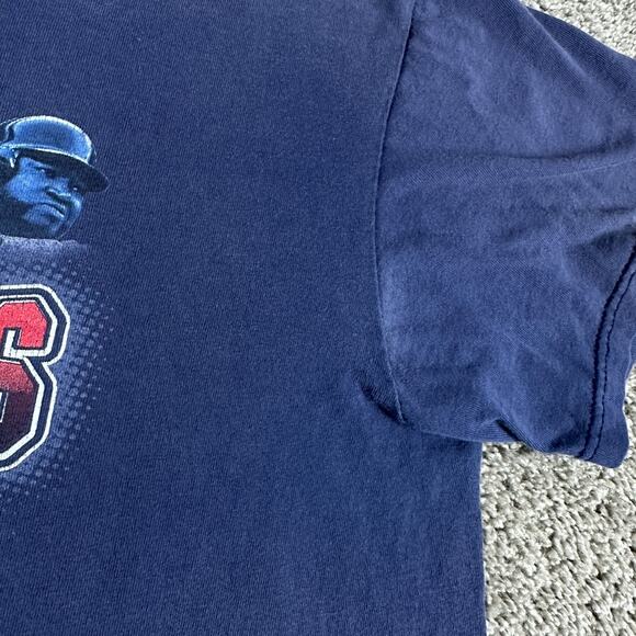 Boston Red Sox Shirt Mens XL Blue Red 2013 World Series Champions Majestic FLAW - Picture 6 of 13